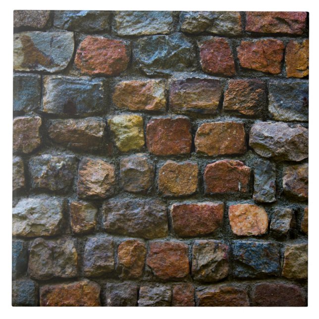 Dark Stone Wall  Ceramic Tile (Front)