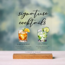 Dark & Stormy Gin and Tonic Signature Cocktails