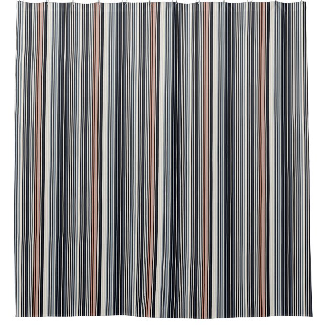 dark stripes shower curtain (Front)