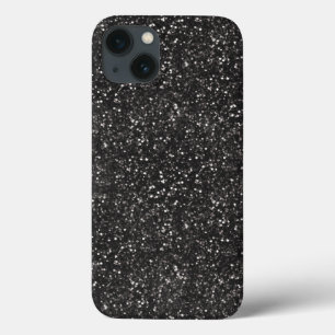 Dark Stylish Silver Grey Black Glitter iPhone 13 Case
