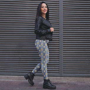 Dark sunflowers leggings