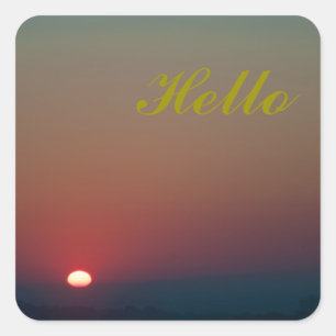 Dark Sunrise Square Sticker