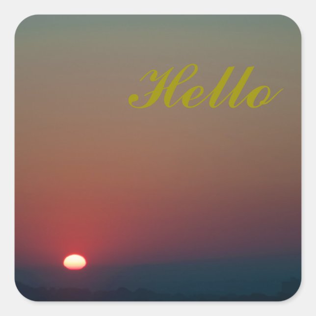 Dark Sunrise Square Sticker (Front)