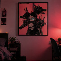 Dark Surrealism Nightmares - Gothic Red Abstract 