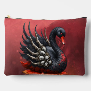 Dark Swan of Bones – Gothic Elegance Accessory Pouch