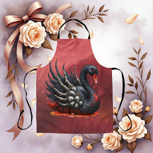 Dark Swan of Bones – Gothic Elegance Apron