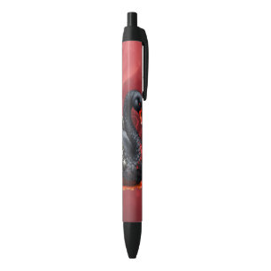Dark Swan of Bones – Gothic Elegance Black Ink Pen