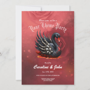 Dark Swan of Bones – Gothic Elegance Invitation