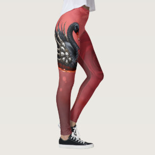 Dark Swan of Bones – Gothic Elegance Leggings