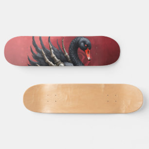 Dark Swan of Bones – Gothic Elegance Skateboard