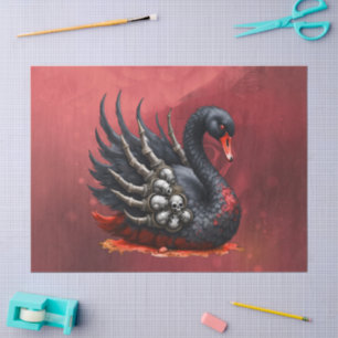 Dark Swan of Bones – Gothic Elegance  Tissue Paper