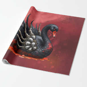 Dark Swan of Bones – Gothic Elegance Wrapping Paper