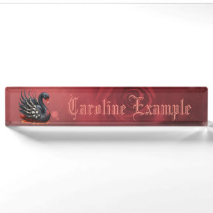 Dark Swan of Bones Nameplate