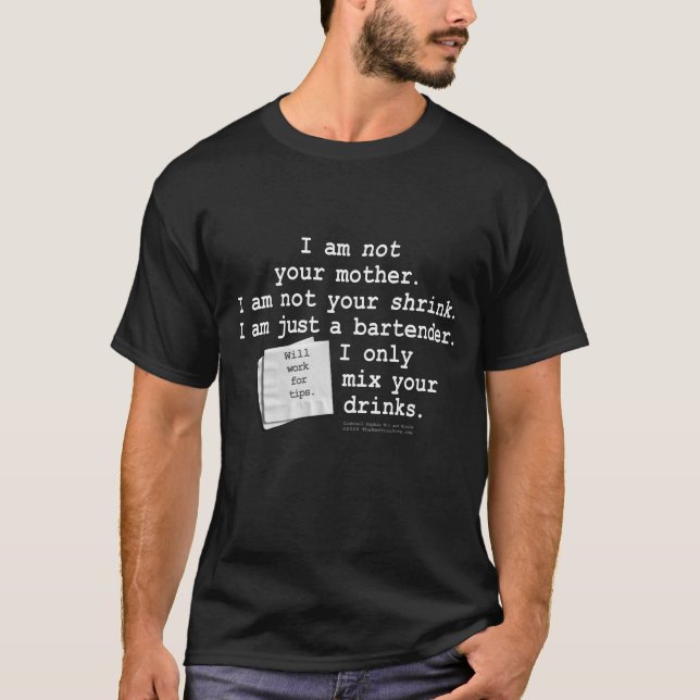 Dark T-shirts - I'M A BARTENDER (Front)