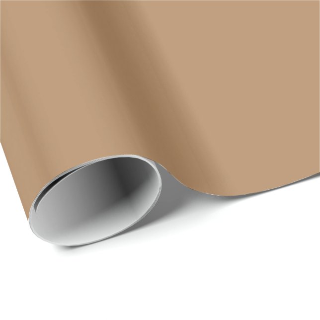 DARK TAN (or light brown solid colour) ~ Wrapping Paper (Roll Corner)