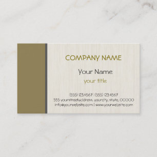 Dark tan professional elegant modern business card