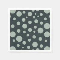 Dark Teal and Pale Green Circles Pattern