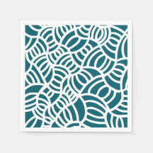 Dark teal and white Doodle