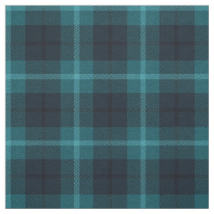Dark Teal/Aqua?turquoise, black/white stripe plaid Fabric