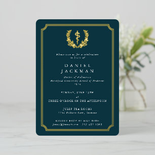 Dark Teal Asclepius Medical School Graduation