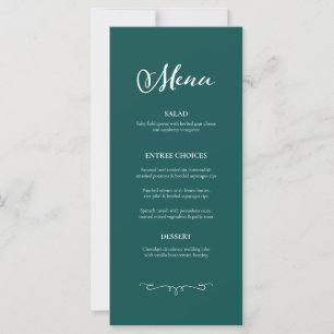 Dark Teal Elegant Calligraphy Wedding
