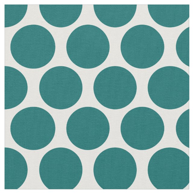Dark Teal Mod Dots Fabric (Close Up)