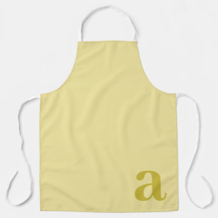 Dark Teal Monogram Initials Minimalist Apron