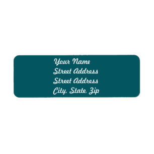 Dark Teal Return Address Sticker