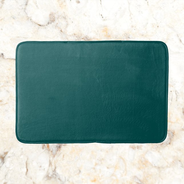 Dark Teal Solid Colour Bath Mat (Creator Uploaded)