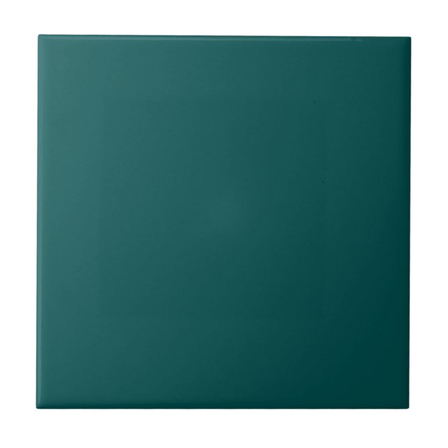 Dark Teal Solid Colour Ceramic Tile (Front)