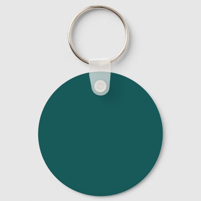 Dark Teal  (solid colour)  Key Ring (Front)