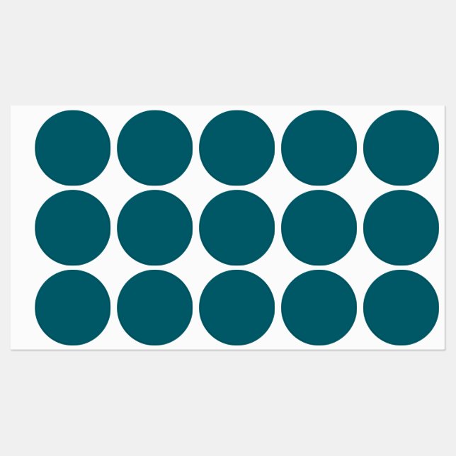 Dark Teal Solid Colour Labels (Sheet)