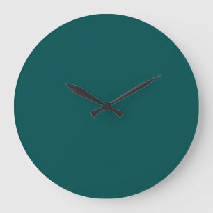 Dark Teal (solid colour) Large Clock