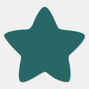  Dark Teal  (solid colour)  Star Sticker