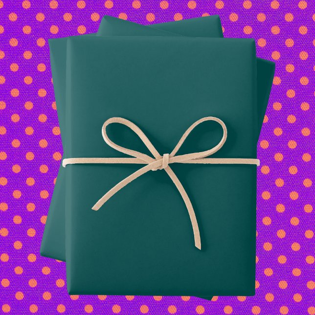 Dark Teal Solid Colour Wrapping Paper Sheet (Creator Uploaded)