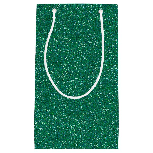 Dark Teal Sparkle Glitter Gift Bag (Front)