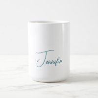 Dark Teal Trend Modern Minimalist Handwriting Name