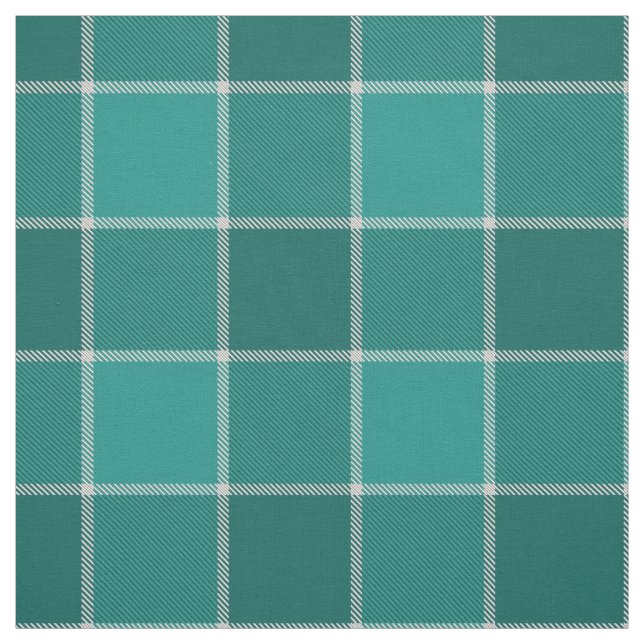 dark teal turquoise chequered plaid fabric (Swatch)