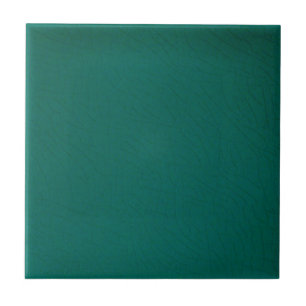 Dark Teal w/ Fauz Crackle Finish Background Field Ceramic Tile
