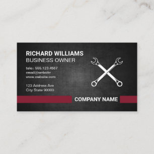 Dark Texture Wrenches Hardware Business Card
