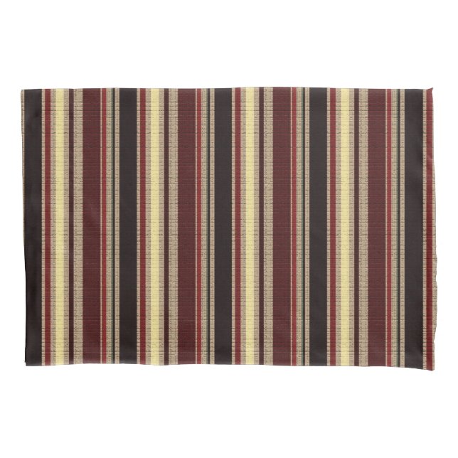 Dark textured stripes pillowcase (Front)