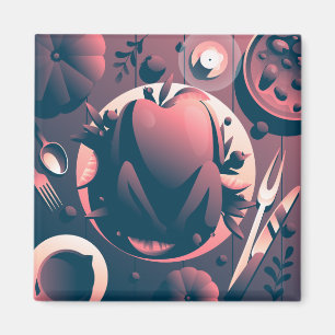 dark thanksgiving dinner magnet