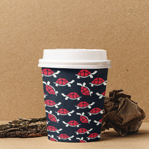Dark Theme Tortoise Cartoon Paper Cups