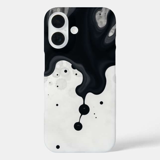 Dark Tides: A Monochrome Masterpiece Case-Mate iPhone Case (Back)