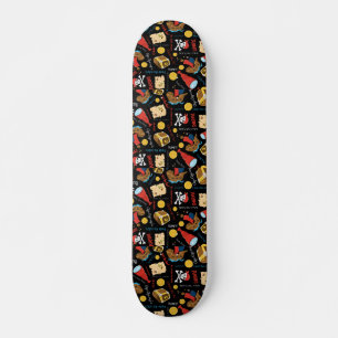 Dark Treasure Island Party Pirate Skateboard