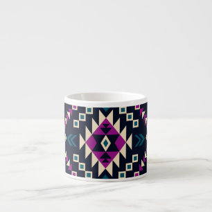 Dark tribal Navajo, vintage geometric. Espresso Cup
