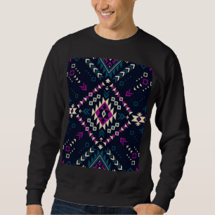 Dark tribal Navajo, vintage geometric. Sweatshirt
