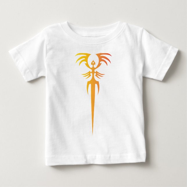 Dark Tribal Phoenix Emblem – Mythic Symbol Baby T-Shirt (Front)