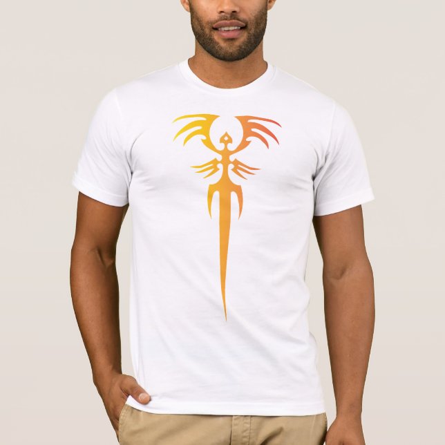 Dark Tribal Phoenix Emblem – Mythic Symbol T-Shirt (Front)
