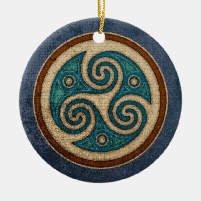 Dark Triskele Pendant/Ornament Ceramic Ornament (Front)